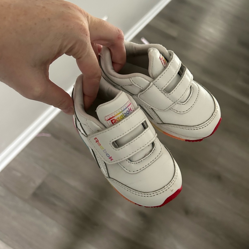 Reebok Kids White and Red Sneakers